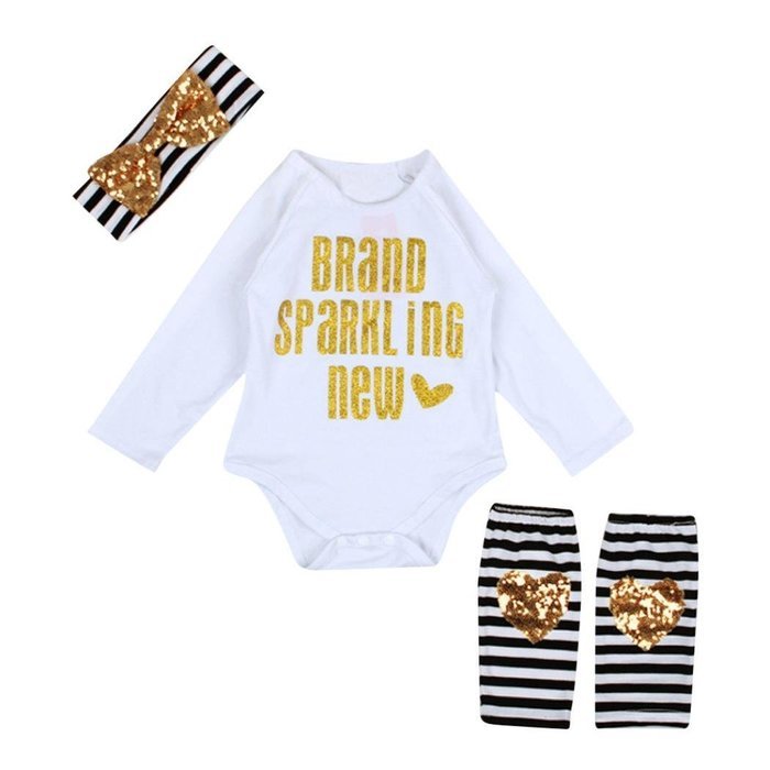 Newborn Baby Clothes,Laimeng 3Pcs Newborn Baby Set Clothes Print Romper Bodysuit Leg Warmer Outfits Gift (95,...