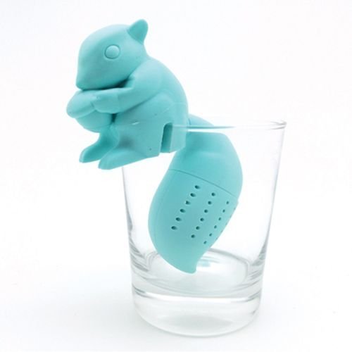 KABOOCHY Squirrel Tea Infuser, Loose Leaf Tea Strainer, blue color N4