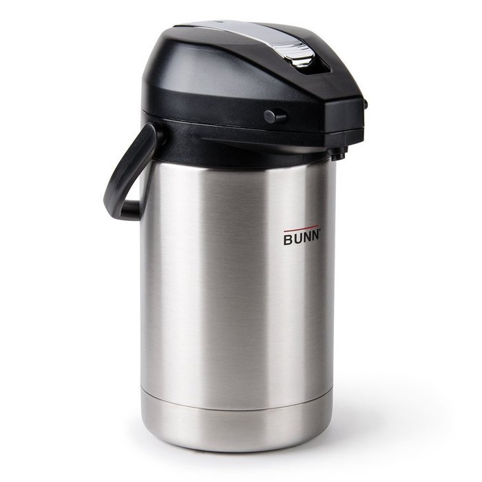 BUNN 32125.0000 2.5-Liter Lever-Action Airpot, Stainless Steel - 2 Pack