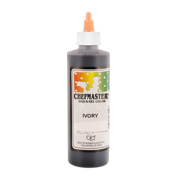Chefmaster by US Cake Supply 10.5-Ounce Liqua-Gel Cake Food Coloring Ivory