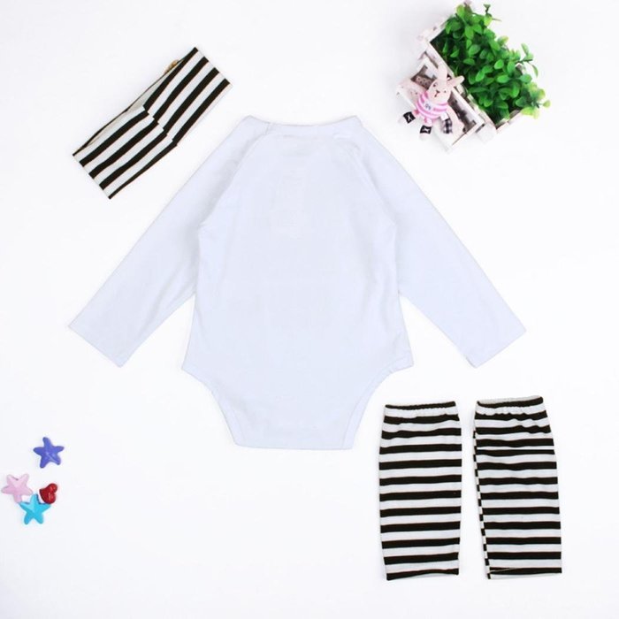 Newborn Baby Clothes,Laimeng 3Pcs Newborn Baby Set Clothes Print Romper Bodysuit Leg Warmer Outfits Gift (95,... N2