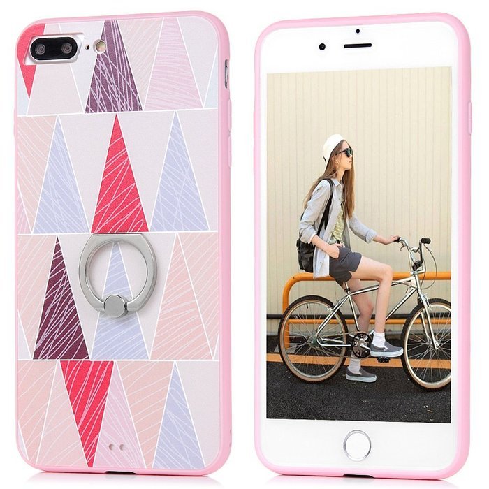 Badalink iPhone 7 Plus Case (5.5") 360 Degree Rotating Ring Holder Kickstand Shockproof Soft TPU Bumper Frame... N68