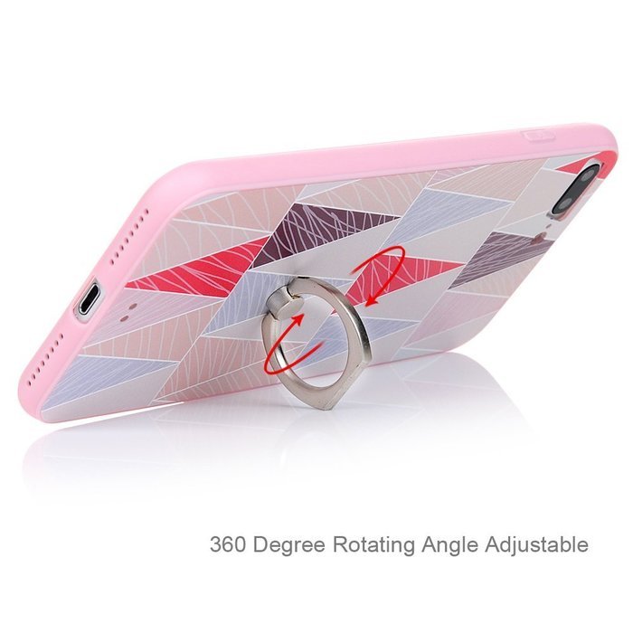 Badalink iPhone 7 Plus Case (5.5") 360 Degree Rotating Ring Holder Kickstand Shockproof Soft TPU Bumper Frame... N70