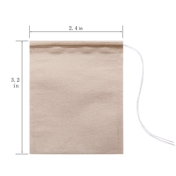 MIAOMIAO unbleached tea filter bags, 【safe and natural material, better leading,100 count】 disposable tea infuser... N2