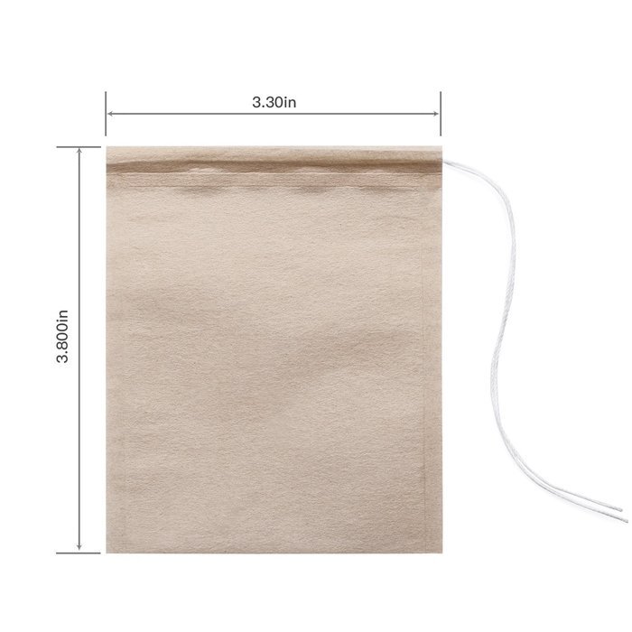 MIAOMIAO unbleached tea filter bags, 【safe and natural material, better leading,100 count】 disposable tea infuser... N3