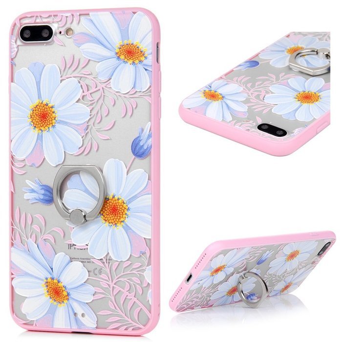 Badalink iPhone 7 Plus Case (5.5") 360 Degree Rotating Ring Holder Kickstand Shockproof Soft TPU Bumper Frame... N76