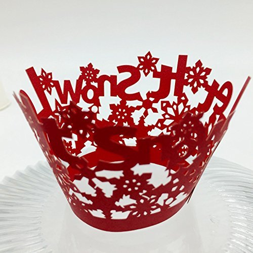 CozyT 50 PACK Cupcake Wrappers Artistic Bake Cake Paper Cups Vine Lace Laser Cut Liner Baking Cup Muffin Case... N25