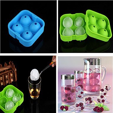 Y&XL&H Whiskey Ice Cube Round Sphere Tray Ball Maker Mold Tray Sphere Mould Cocktails Party Bar , yellow N5