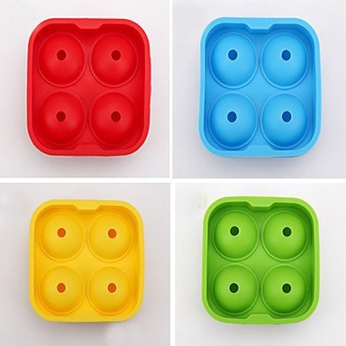 Y&XL&H Whiskey Ice Cube Round Sphere Tray Ball Maker Mold Tray Sphere Mould Cocktails Party Bar , yellow N6