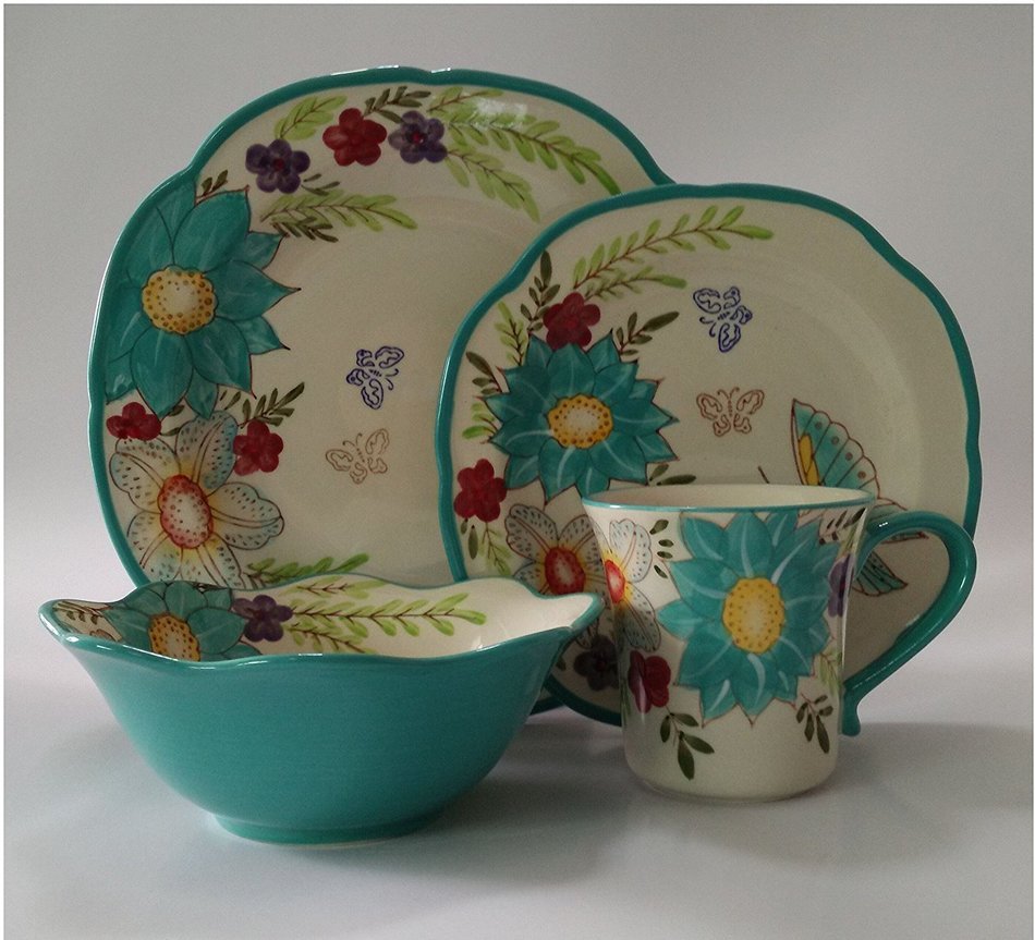 LG Dinnerware Set, 16-piece - Turquoise Blue N12