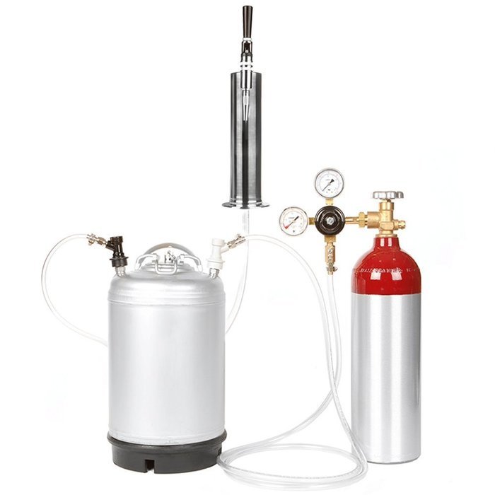 Nitro Coffee Cold Brew Coffee Keg Kit - 3 Gallon Keg, Aluminum Nitrogen Tank, Tap, Accessories