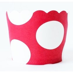 Simply Baked Small Baking Cups - Red Big Dot N2