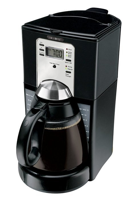 Mr. Coffee FTX45-1 12-Cup Programmable Coffeemaker, Black/Stainless N2