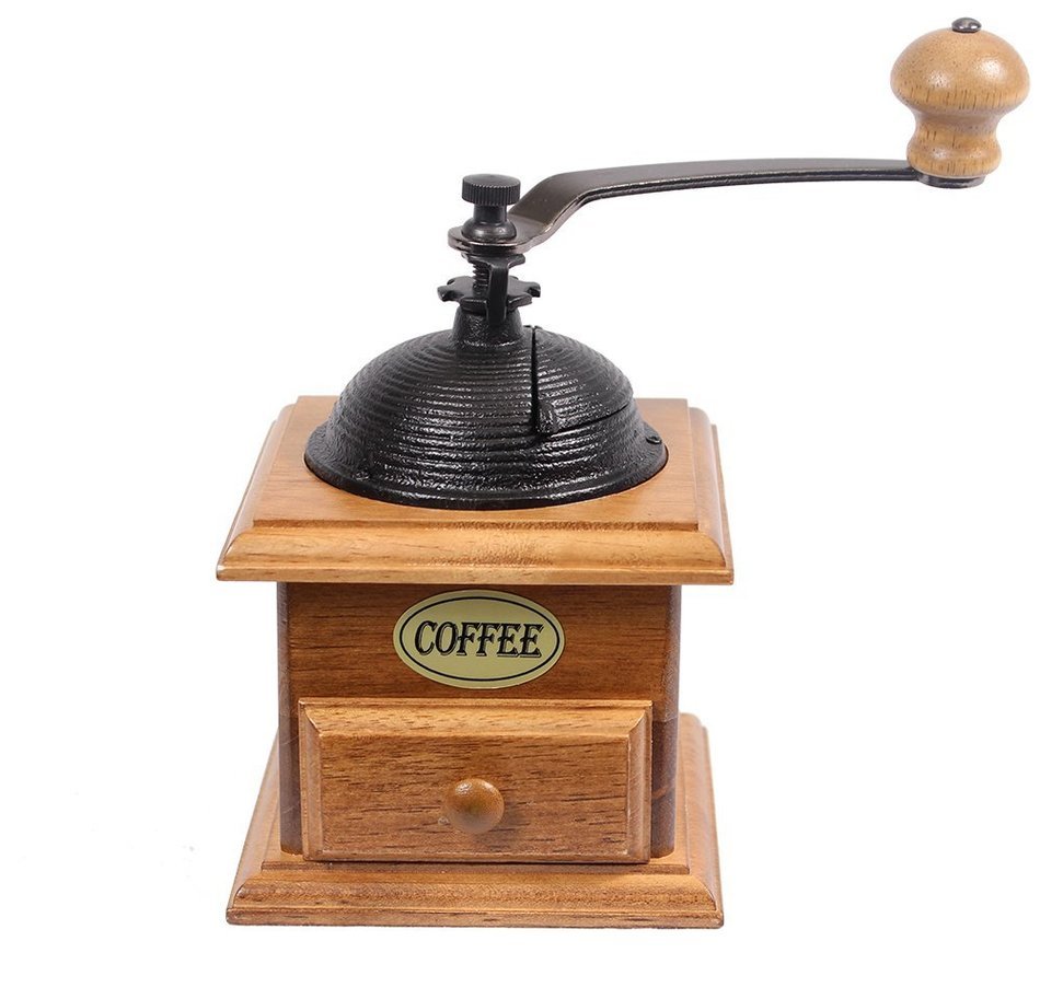 Manual Cast Iron Coffee Bean Grinder with Drawer N9