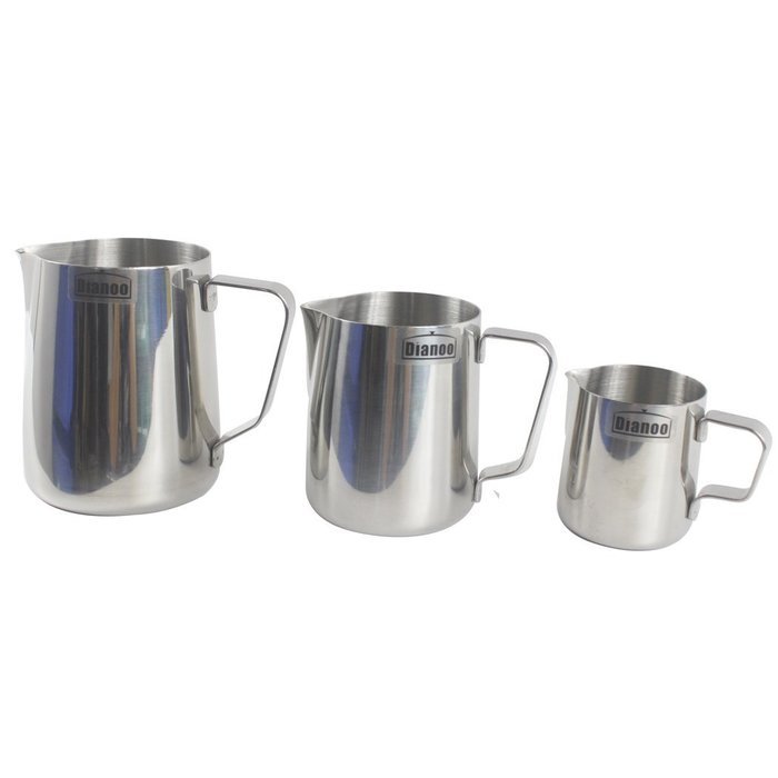 Dianoo Milk Pitcher, Stainless Steel Milk Cup, Good Grip Frothing ...