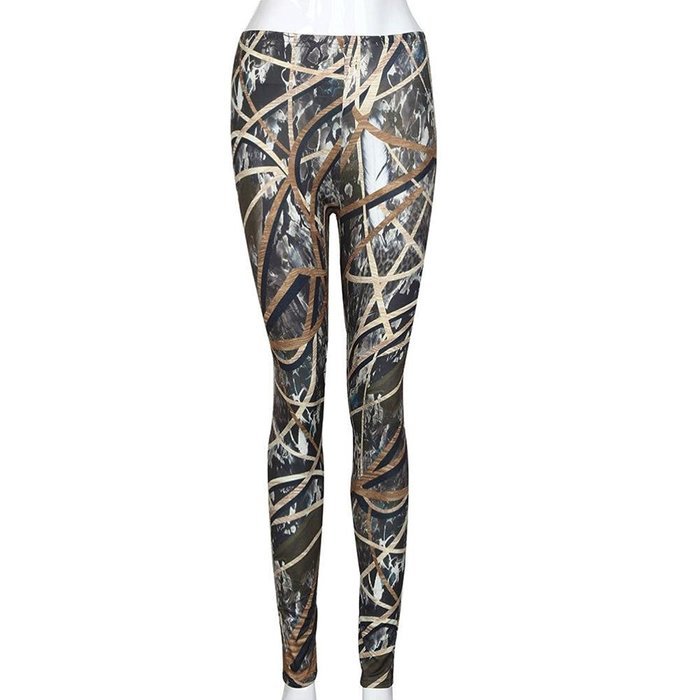 PHOTNO Fashion Women Skinny Printed Stretchy Pants Leggings N46