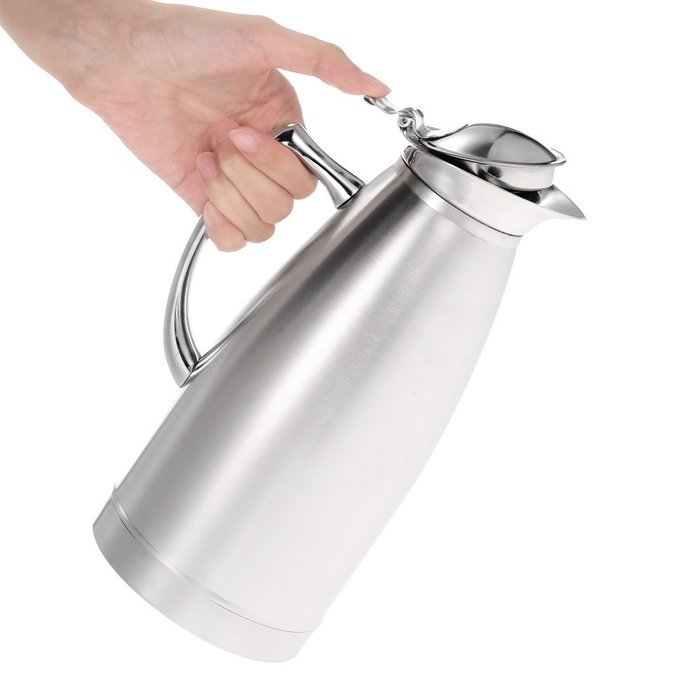 Anself Large Capacity Stainless Steel Vacuum Carafe Coffee Pot Thermal Jug Water Pitcher, Double Walled Insulated N7