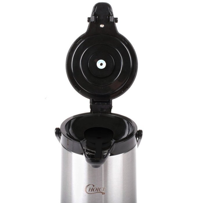 Choice 2.5 Liter Glass Lined Stainless Steel Airpot with Lever N4