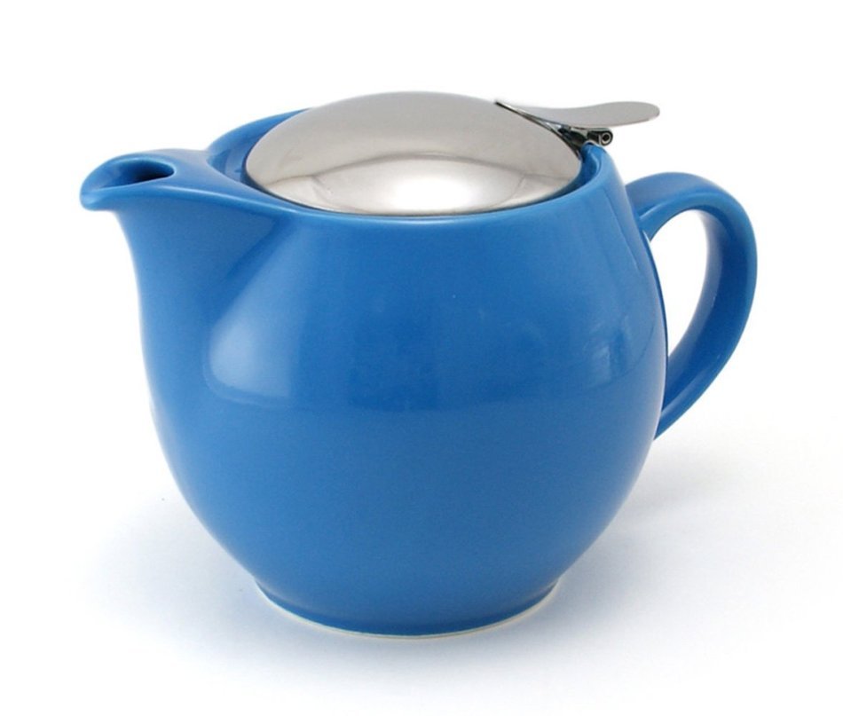 ZEROJAPAN 15oz Round Teapot with SLS Lid and Infuser (Turquoise) N8