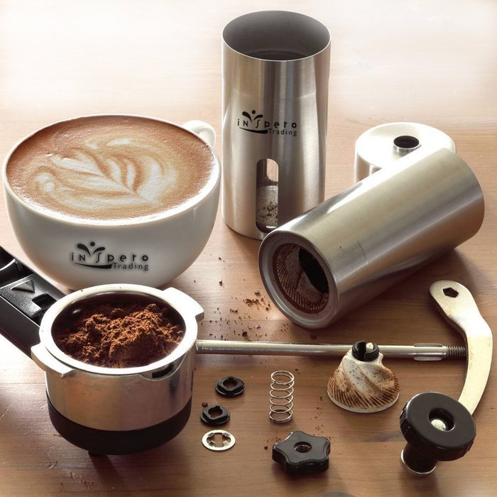 Manual Coffee Grinder, Premium Stainless Steel, Acrylic Glass, Ceramic Burr Grinder, Durable Coffee & Spice Mill... N2