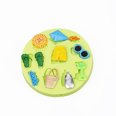Y&XL&H Summer Beach Toy Cupcake Decoration Silicone Chocolate Mold Fondant Sugarcraft Tools Polymer Clay Candy... N2