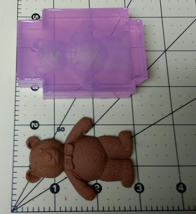 Clear Silicone Mold Bow Tie Teddy Bear Handmade Supply N6