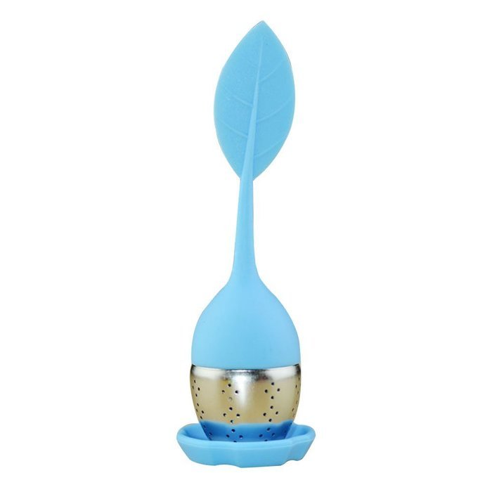 Kaimao Tea Strainer / Tea Infuser Easy to Use and Clean with Silicone Base 6.2(L)x1.8(W)inches---Blue N18