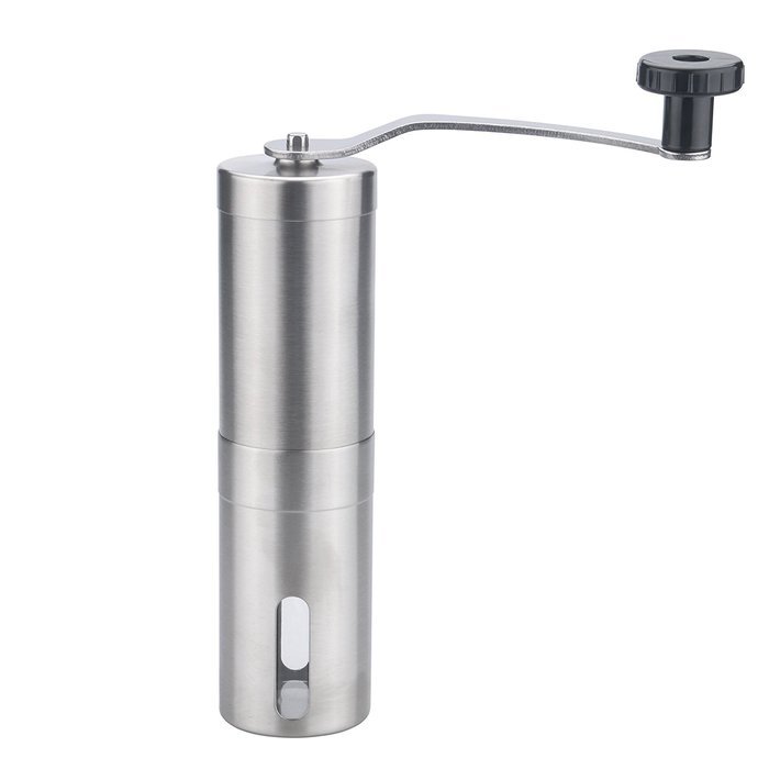 Leeko Manual Stainless Steel Portable Travel Coffee Grinder with Adjustable Ceramic Burr - Hand Crank Coffee Mill... N2