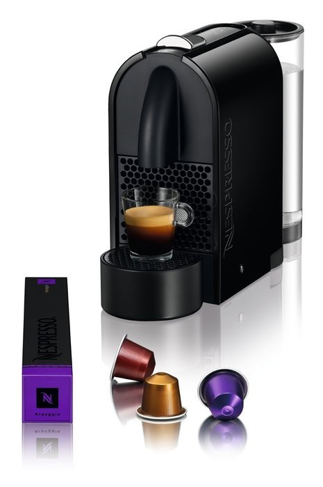 Nespresso U D50 Espresso Maker with Aeroccino Milk Frother, Pure Black N4