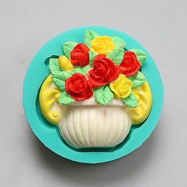 Y&XL&H A Basket Of Flowers Shape Chocolate Silicone Molds,Cake Molds,Soap Molds,Decoration Tools Bakeware N2