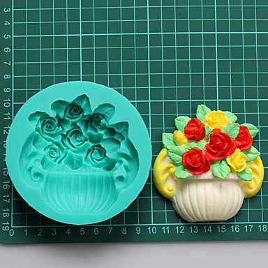 Y&XL&H A Basket Of Flowers Shape Chocolate Silicone Molds,Cake Molds,Soap Molds,Decoration Tools Bakeware N4
