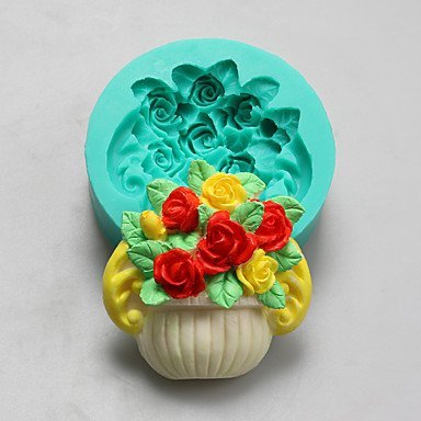 Y&XL&H A Basket Of Flowers Shape Chocolate Silicone Molds,Cake Molds,Soap Molds,Decoration Tools Bakeware N5