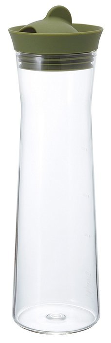 HARIO Glass Ice Water Pitcher, 1000ml, Green