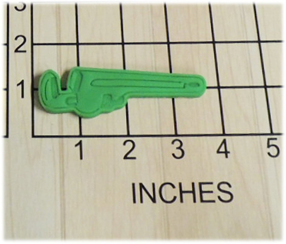 Pipe Wrench Tool Shaped Cookie Cutter and Stamp #1199 N2