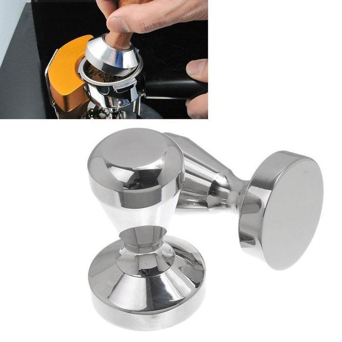 Sealike 51mm Heavyduty Stainless Steel Coffee Bean Espresso Tamper Espresso Press Flat Base with Stylus N5