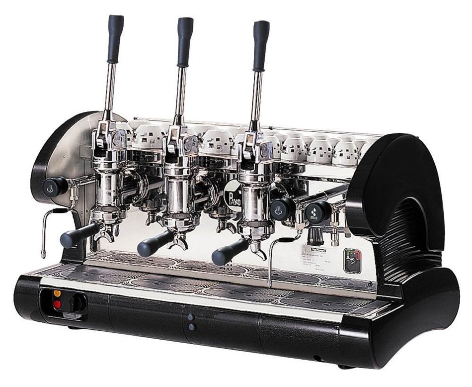 Commercial Pull Lever Espresso Machine 3 Groups (Black)