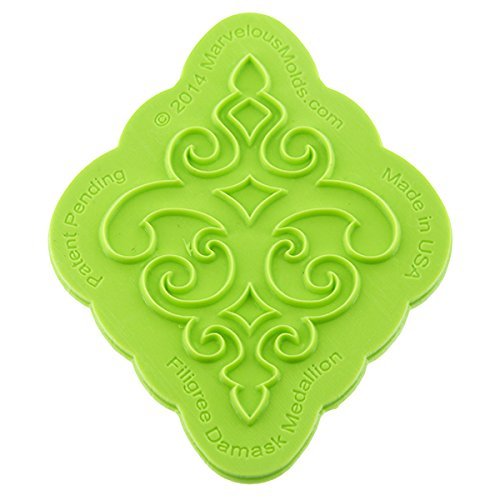 Filigree Damask Medallion Onlay Mold by Marvelous Molds N2