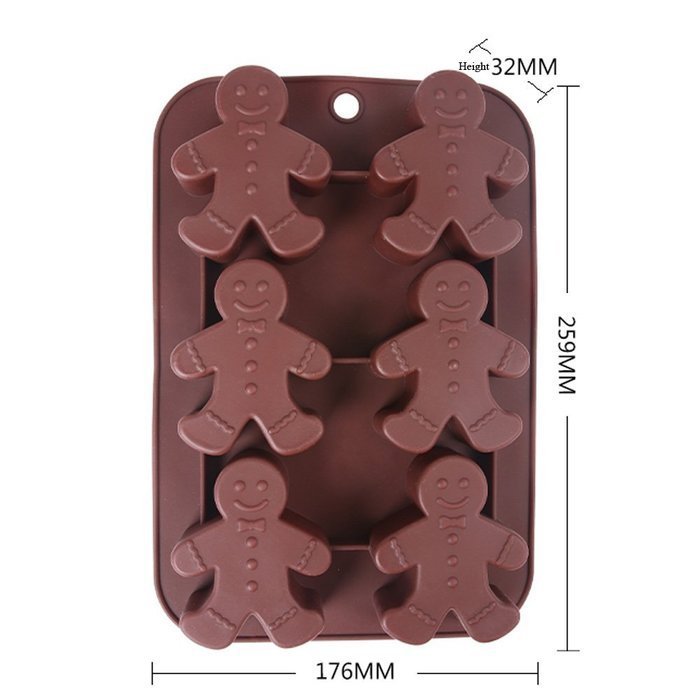 Generic Silicone Mold Gingerbread Man Bakeware Dishwasher Safe N3