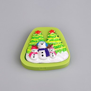 Y&XL&H Xmas Cake Decorating Tools Snowman Christmas Fondant Silicone Mold for Cupcake Candy Chocolate Soap Clay... N3