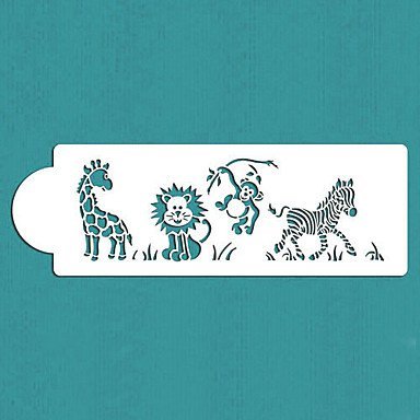 Y&XL&H Jungle Animals Cake Stencil Side, Cake Side Stencil, Stencil for Cake Decorating, Wall Decorating Stencil, N3