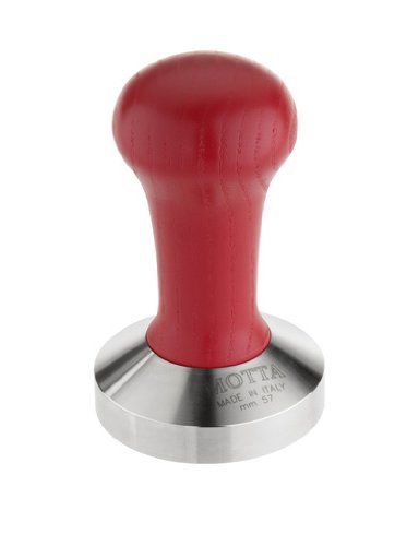 Motta Professional Flat Base Coffee Tamper with Black Handle, 57mm N3
