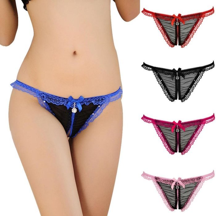 Underwear, PHOTNO Hot Women Lace Crotchless G-string Underwear Thongs Panties Lingerie N6