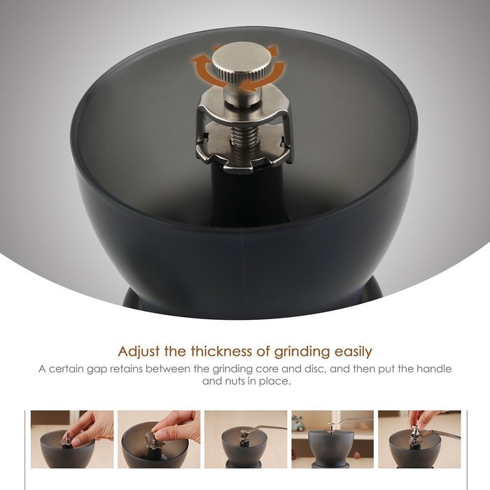 DECEN Manual Coffee Grinder Ceramic Burr Coffee Maker with Large Coffee Mill for Espresso Bean & French Press N3