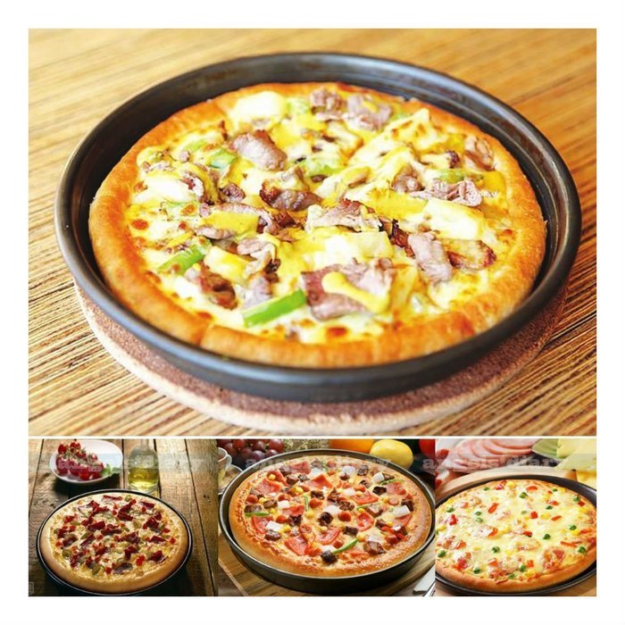 8" Non Stick Wide Rim Round Deep Dish Cake Pizza Pan Pie Tray Baking Mold Culinary Tool