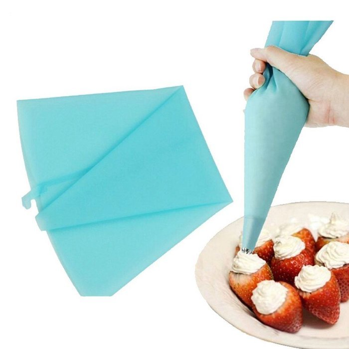 EKIND Reusable Silicon Cake Pastry Bag Cream Icing Piping Bag Cake Decorating Bags Tools Set (3 size in 1) N14