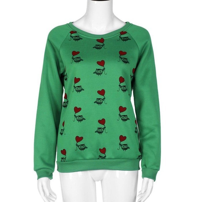 Blouse,Morecome Women Long Sleeve Cute Owl Print T-Shirt Tops Casual Blouse N17