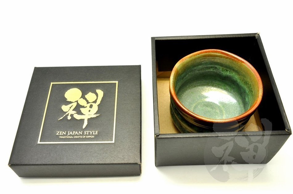 Japanese Mino Yaki ware Matcha Bowl Green Tea 11 / 11 / 8cm (4.3 / 4.3 / 3.1inch)[7318] N2