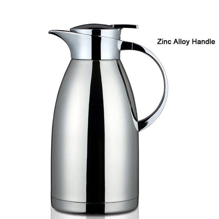 Hiware Thermal Carafe with Lid, 18/10 Stainless Steel Coffee Carafe, Double Walled Vacuum Carafe, Large Thermal... N3