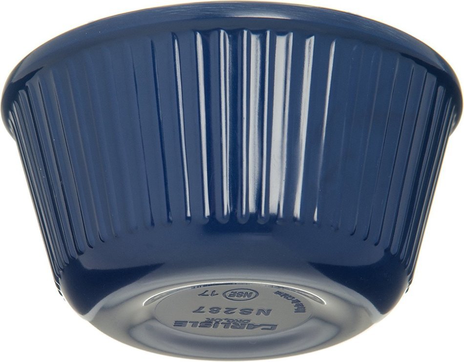 Carlisle S28760 Melamine Fluted Ramekin, 4 oz Capacity, 1.78" Height, Cobalt Blue (Case of 48) N3