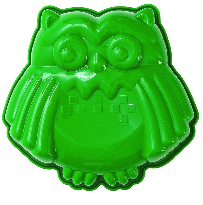 Pavoni FRT177 Platinum Silicone Gufo-Owl Mini Cake Mould, Green